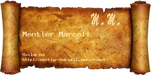 Mentler Marcell névjegykártya